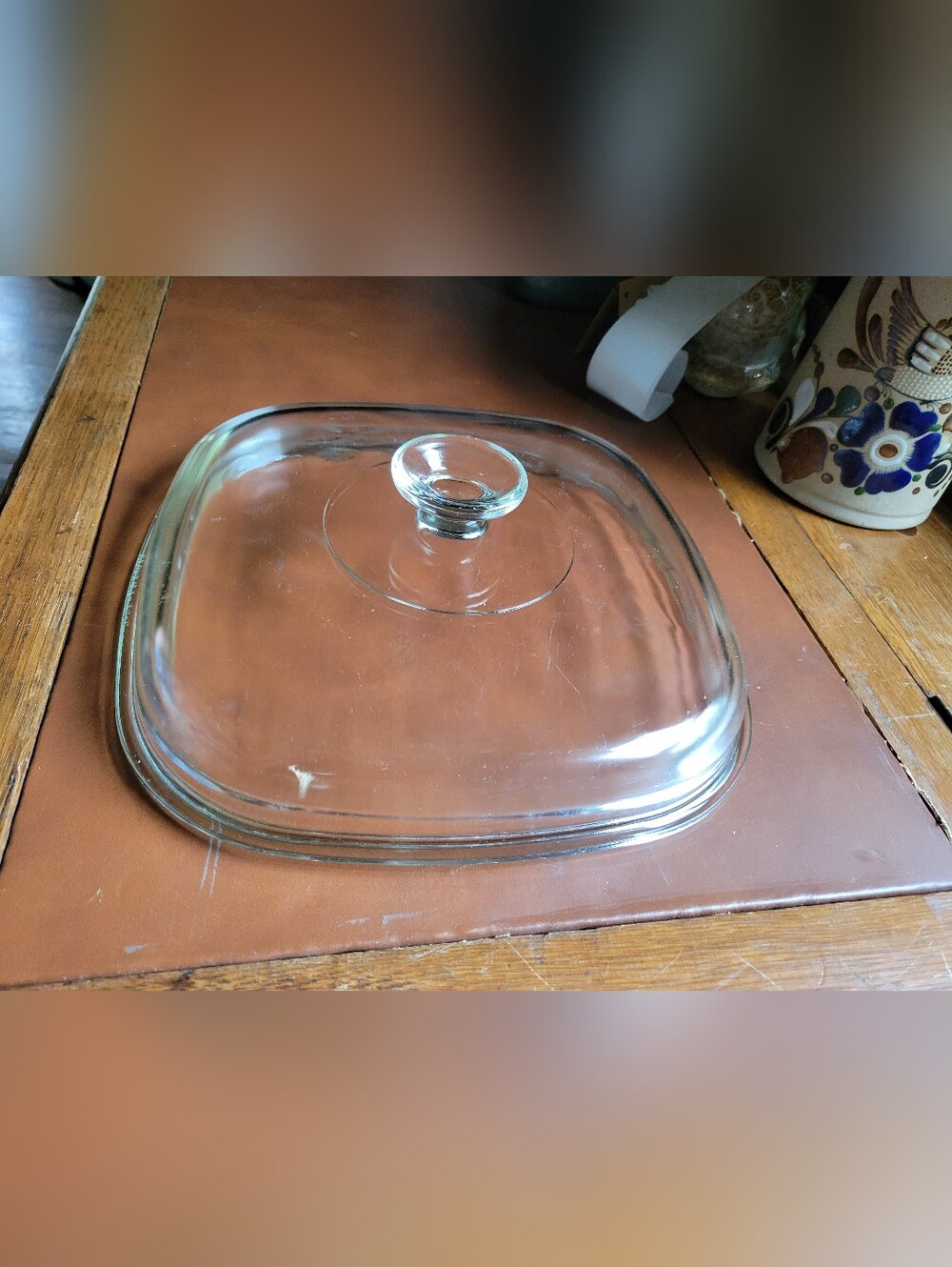 Pyrex Glass Lid #A-12-C, Replacement Cover for A-5-B Casserole Dish About 10x10